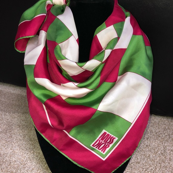 Dior scarf. 30x30 inch approx. - Picture 1 of 6